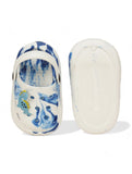Marble Look Dinosaur Applique Anti-Slip Clogs - White