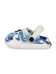 Marble Look Mushroom Applique Anti-Slip Clogs - White