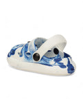 Marble Look Mushroom Applique Anti-Slip Clogs - White