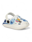 Marble Look Hot Air Balloon Applique Anti-Slip Clogs - White