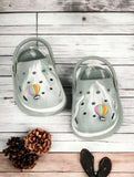 Marble Look Hot Air Balloon Applique Anti-Slip Clogs - Green