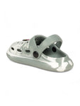 Marble Look Smily Applique Anti-Slip Clogs - Green