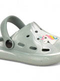 Marble Look Unicorn Applique Anti-Slip Clogs - Green