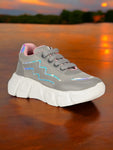 Laced Up Sports Shoes - Grey