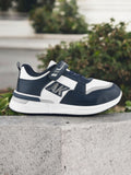 Casual Shoes With Velrco - Navy Blue