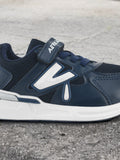 Casual Shoes With Velrco - Navy Blue