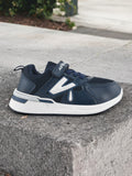 Casual Shoes With Velrco - Navy Blue