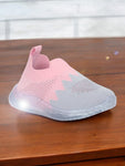 Casual Slip On Shoes With Light - Pink