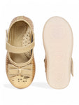 Mary Jane's Belle with Applique Detail - Gold