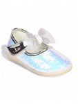 Mary Jane's Belle with Applique Detail - White