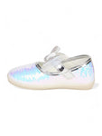 Mary Jane's Belle with Applique Detail - White