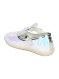 Mary Jane's Belle with Applique Detail - White