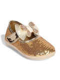 Mary Jane's Belle with Applique Detail - Gold