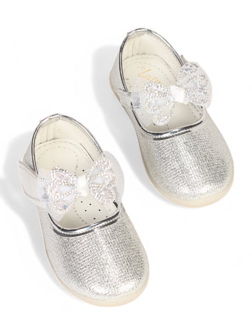 Mary Jane's Belle with Applique Detail - Silver