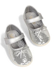 Mary Jane's Belle with Applique Detail - Silver