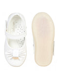 Mary Jane's Belle with Applique Detail - White