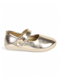 Mary Jane's Belle with Applique Detail - Gold