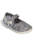 Mary Jane's Belle with Applique Detail - Dark Grey