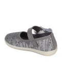 Mary Jane's Belle with Applique Detail - Dark Grey