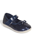 Mary Jane's Belle with Applique Detail - Navy Blue