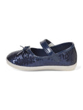 Mary Jane's Belle with Applique Detail - Navy Blue