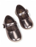 Mary Jane's Belle with Applique Detail - Dark Grey