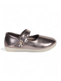 Mary Jane's Belle with Applique Detail - Dark Grey