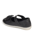Mary Jane's Belle with Applique Detail - Black