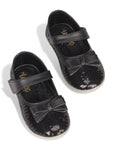 Mary Jane's Belle with Applique Detail - Black