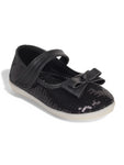 Mary Jane's Belle with Applique Detail - Black