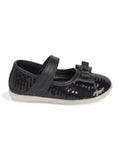 Mary Jane's Belle with Applique Detail - Black