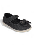 Mary Jane's Belle with Applique Detail - Black