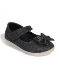 Mary Jane's Belle with Applique Detail - Black
