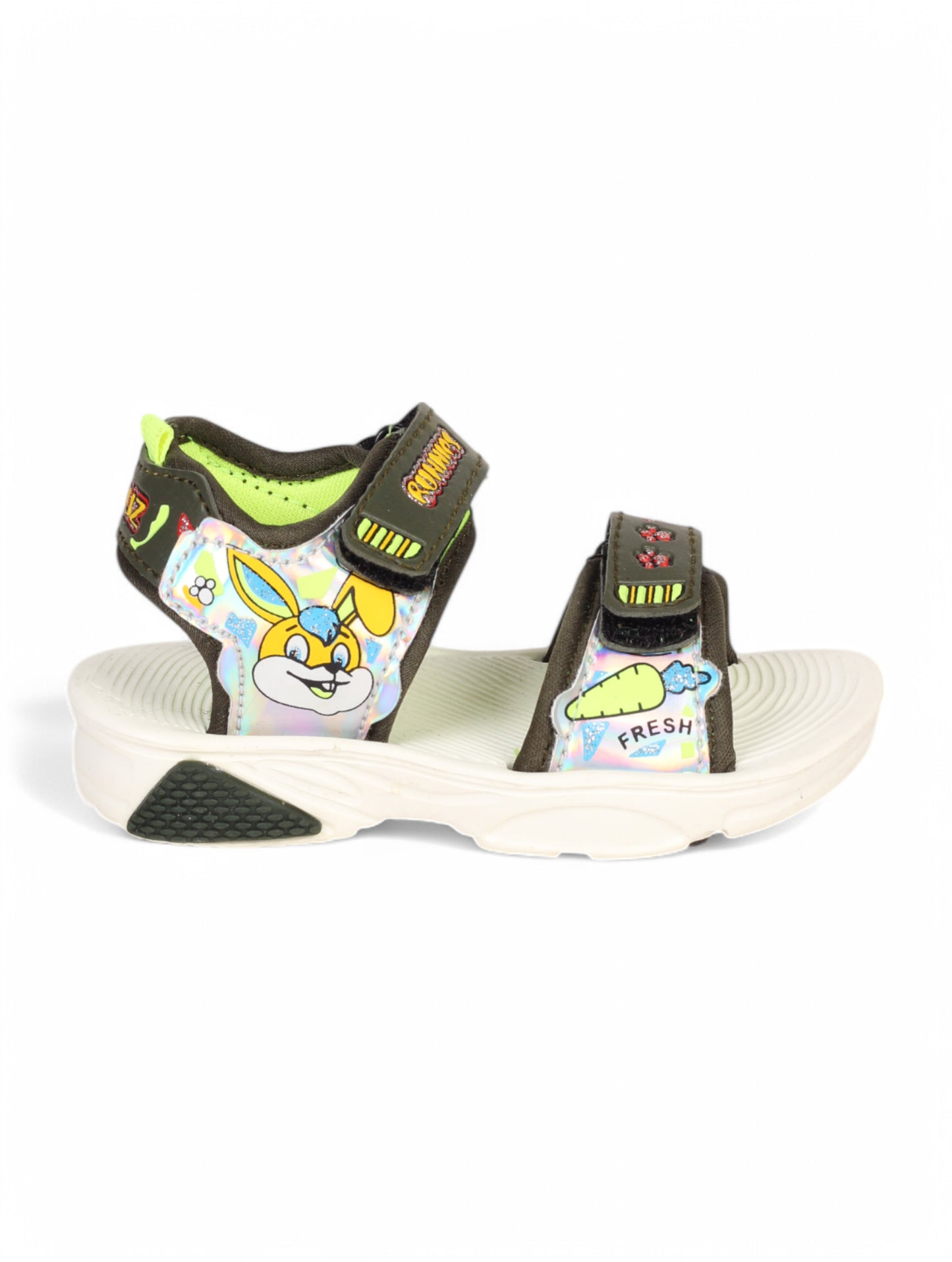 Sandals With Velcro Closing - Green