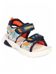 Sandals With Velcro Closing - Navy Blue