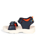 Sandals With Velcro Closing - Navy Blue