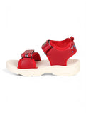 Sandals With Velcro Closing - Red
