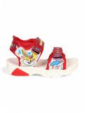 Sandals With Velcro Closing - Red