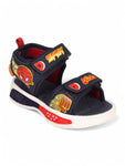 Sandals With Velcro Closing - Navy Blue