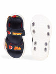 Sandals With Velcro Closing - Navy Blue