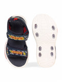 Sandals With Velcro Closing - Navy Blue