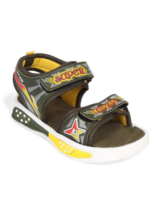 Sandals With Velcro Closing - Green