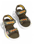 Sandals With Velcro Closing - Green