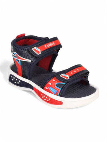 Sandals With Velcro Closing - Navy Blue
