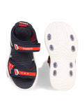 Sandals With Velcro Closing - Navy Blue