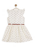 Printed Cotton Frock - White