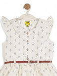 Printed Cotton Frock - White