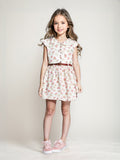 Printed Floral Cotton Frock - White