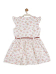 Printed Floral Cotton Frock - White