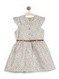 Printed Floral Cotton Frock - White